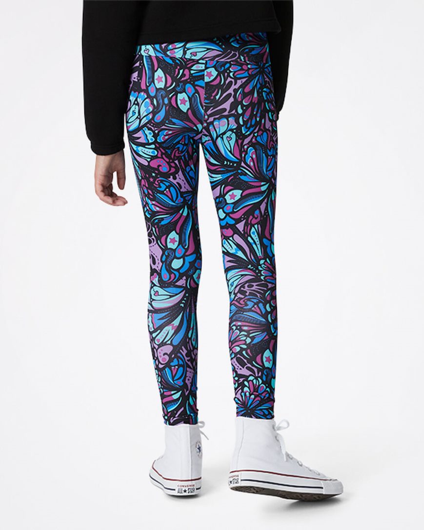 Girls' Converse High-Rise Kaleidoscope Leggings Purple | AU 8EC60T